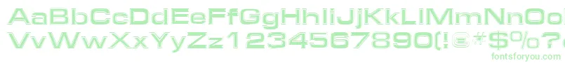 Federationstarfleetsquare Font – Green Fonts on White Background