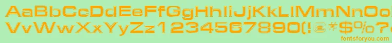 Federationstarfleetsquare Font – Orange Fonts on Green Background
