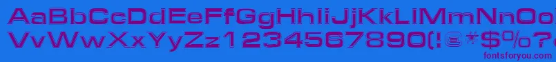 Federationstarfleetsquare Font – Purple Fonts on Blue Background