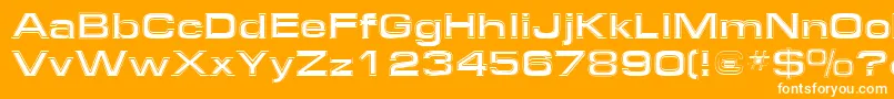 Federationstarfleetsquare Font – White Fonts on Orange Background