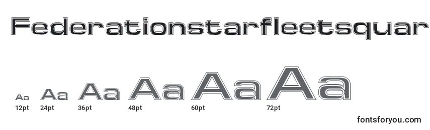 Размеры шрифта Federationstarfleetsquare