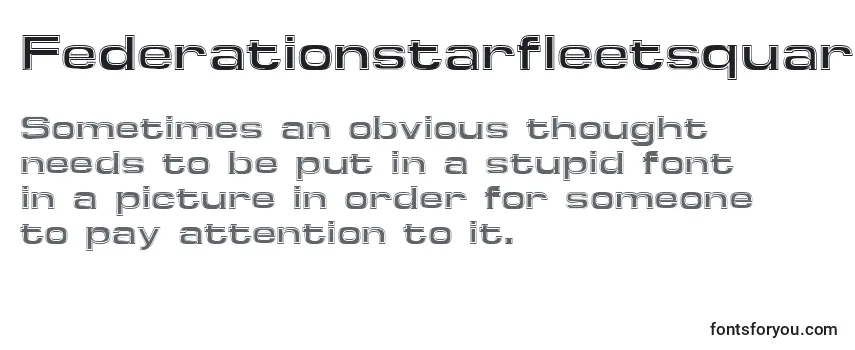 Review of the Federationstarfleetsquare Font