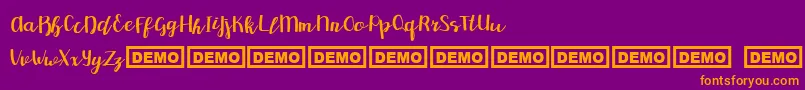 Redbus Font – Orange Fonts on Purple Background