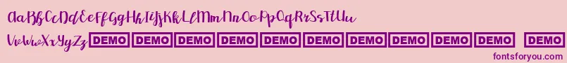 Redbus Font – Purple Fonts on Pink Background