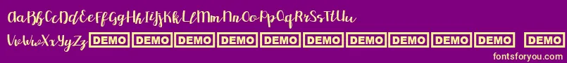 Redbus Font – Yellow Fonts on Purple Background