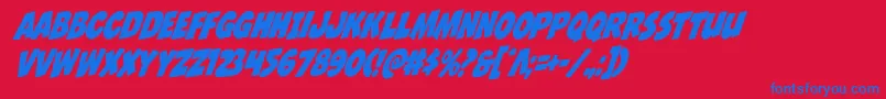 Jcandlestickcondrotal Font – Blue Fonts on Red Background