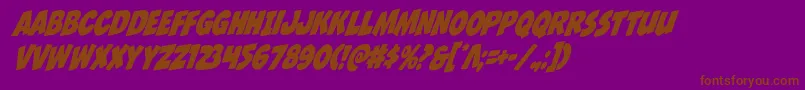 Jcandlestickcondrotal Font – Brown Fonts on Purple Background