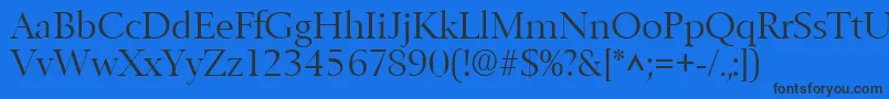 Шрифт BelfastlhRegular – чёрные шрифты на синем фоне