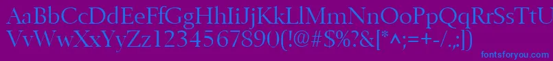 BelfastlhRegular Font – Blue Fonts on Purple Background