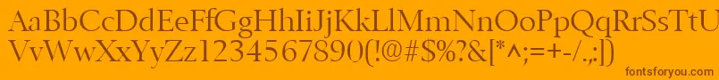 Шрифт BelfastlhRegular – коричневые шрифты на оранжевом фоне