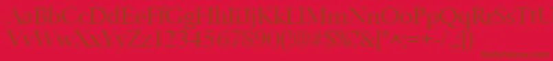 Шрифт BelfastlhRegular – коричневые шрифты на красном фоне