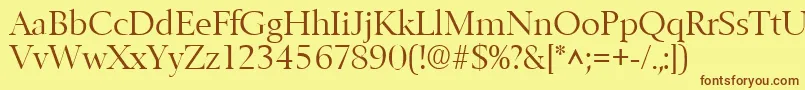 BelfastlhRegular-fontti – ruskeat fontit keltaisella taustalla