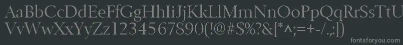 BelfastlhRegular Font – Gray Fonts on Black Background