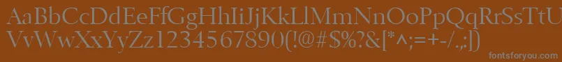 Шрифт BelfastlhRegular – серые шрифты на коричневом фоне