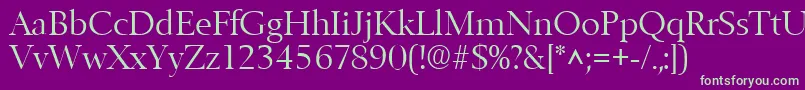 BelfastlhRegular Font – Green Fonts on Purple Background