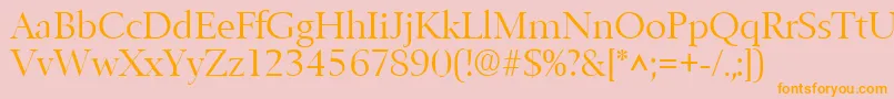 BelfastlhRegular Font – Orange Fonts on Pink Background