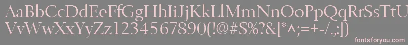 Weitere Informationen zur BelfastlhRegular-Schriftart BelfastlhRegular-Schriftart – Rosa Schriften auf grauem Hintergrund