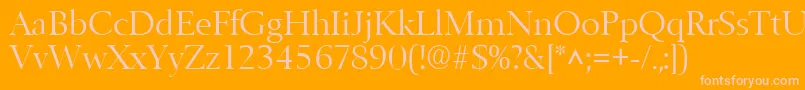 Шрифт BelfastlhRegular – розовые шрифты на оранжевом фоне