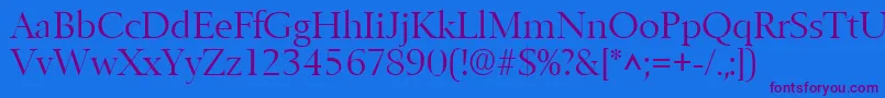 Шрифт BelfastlhRegular – фиолетовые шрифты на синем фоне
