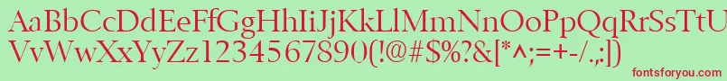 BelfastlhRegular Font – Red Fonts on Green Background