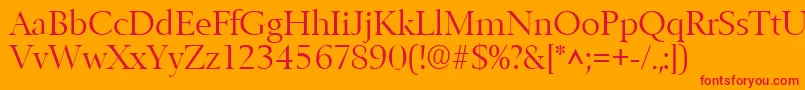 BelfastlhRegular Font – Red Fonts on Orange Background