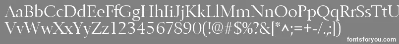 BelfastlhRegular-fontti – valkoiset fontit harmaalla taustalla