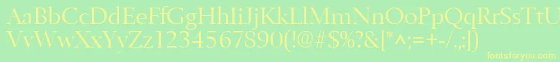 BelfastlhRegular Font – Yellow Fonts on Green Background