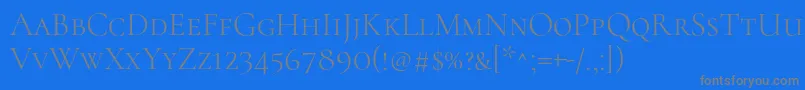 CormorantscLight Font – Gray Fonts on Blue Background