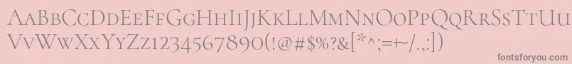 CormorantscLight Font – Gray Fonts on Pink Background