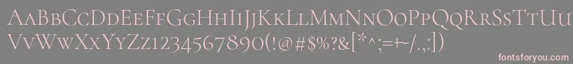 CormorantscLight Font – Pink Fonts on Gray Background