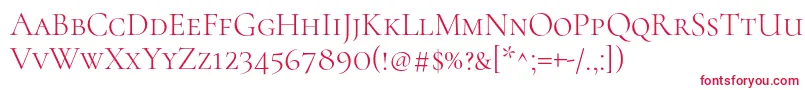 CormorantscLight Font – Red Fonts on White Background