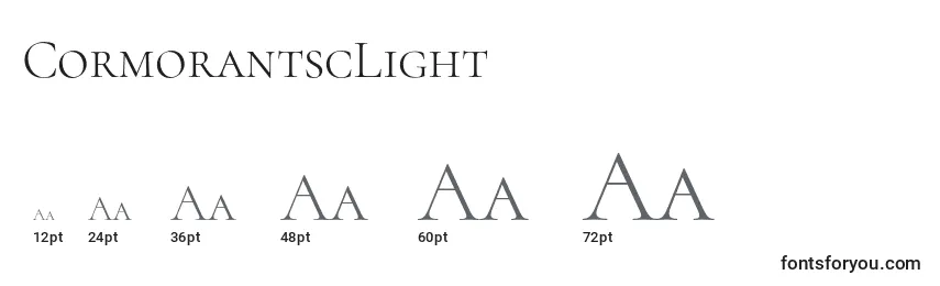 CormorantscLight Font Sizes