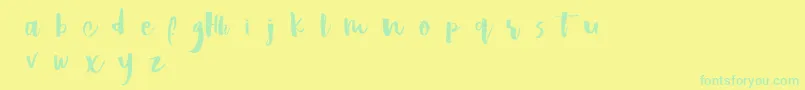 Hastagirldemo Font – Green Fonts on Yellow Background