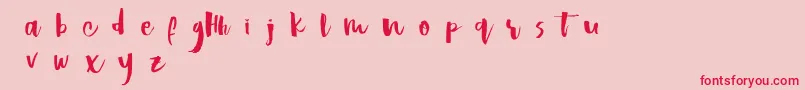 Hastagirldemo Font – Red Fonts on Pink Background