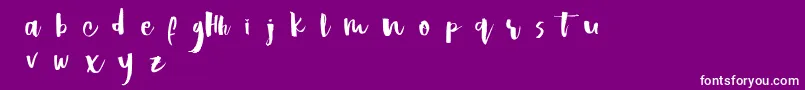 Hastagirldemo Font – White Fonts on Purple Background