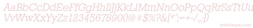 StaffordserialLightItalic-Schriftart – Rosa Schriften auf weißem Hintergrund