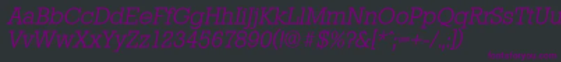 Шрифт StaffordserialLightItalic – фиолетовые шрифты на чёрном фоне