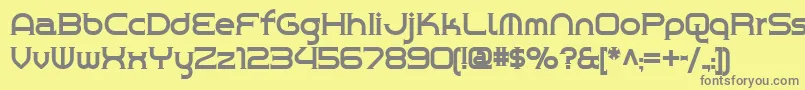 Chrome Yellow Nf Font – Gray Fonts on Yellow Background