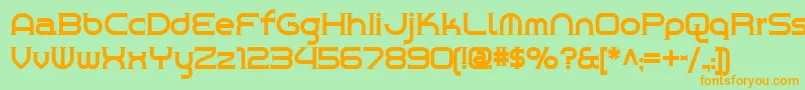 Chrome Yellow Nf Font – Orange Fonts on Green Background