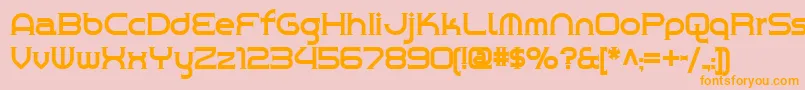 Chrome Yellow Nf Font – Orange Fonts on Pink Background