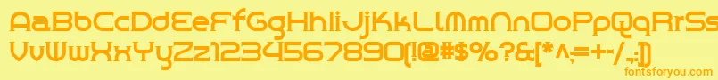 Chrome Yellow Nf Font – Orange Fonts on Yellow Background