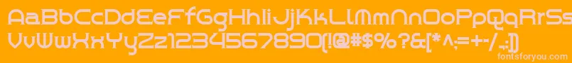 Chrome Yellow Nf Font – Pink Fonts on Orange Background