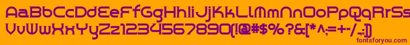 Chrome Yellow Nf Font – Purple Fonts on Orange Background