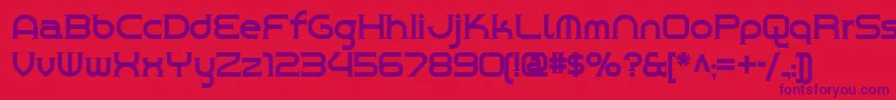Chrome Yellow Nf Font – Purple Fonts on Red Background