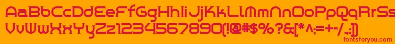 Chrome Yellow Nf Font – Red Fonts on Orange Background