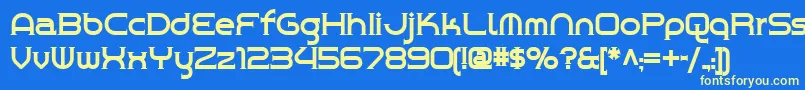 Chrome Yellow Nf Font – Yellow Fonts on Blue Background