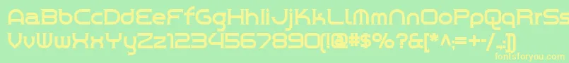 Chrome Yellow Nf Font – Yellow Fonts on Green Background