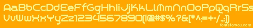 Chrome Yellow Nf Font – Yellow Fonts on Orange Background