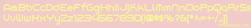 Chrome Yellow Nf Font – Yellow Fonts on Pink Background