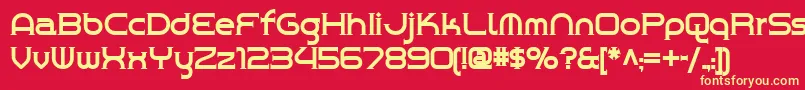 Chrome Yellow Nf Font – Yellow Fonts on Red Background